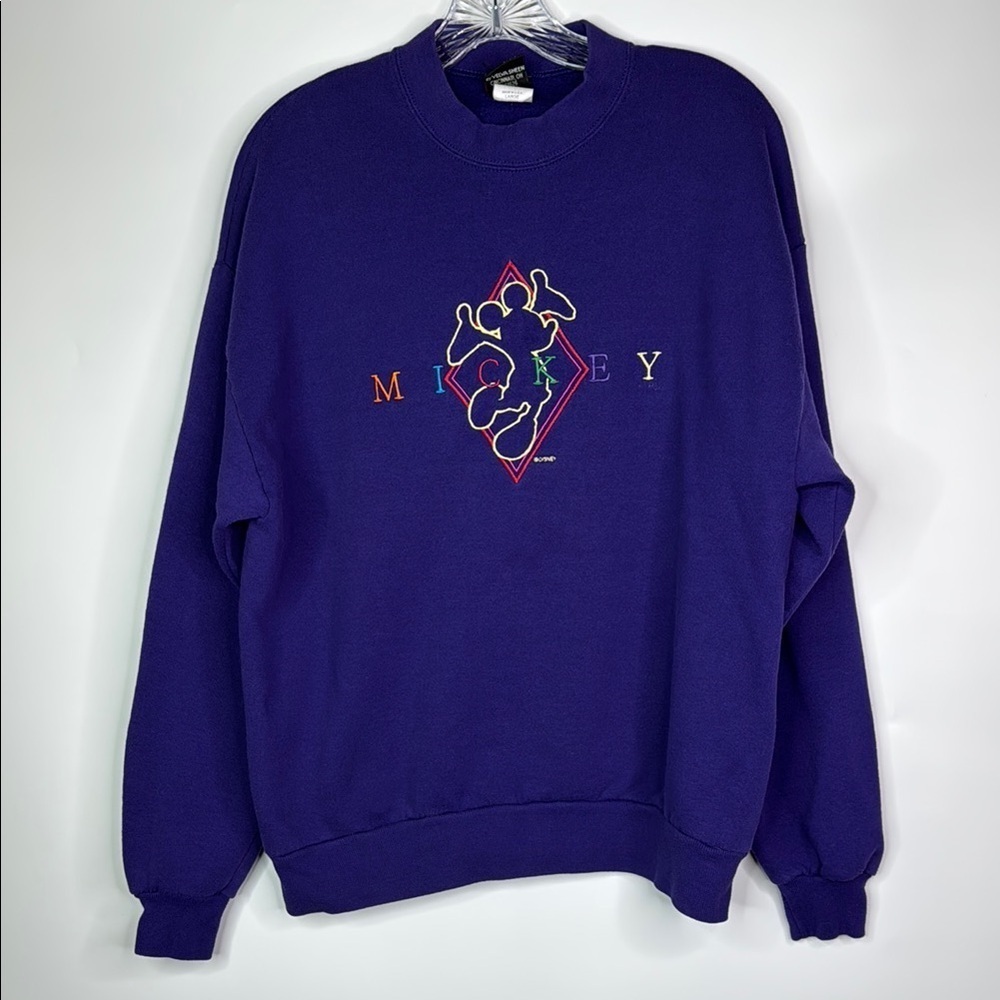 Vintage Mickey Purple Crewneck Sweatshirt Large